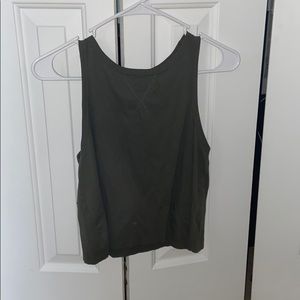 green tank top
